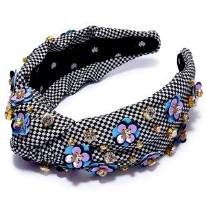 Lele Sadoughi LAVENDER FUSION ZINNIA CRYSTAL PAILLETTE KNOTTED HEADBAND $195